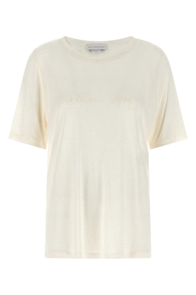 t-shirt in linen blend