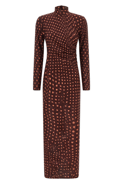 the stella mccartney long dress defines a tight silhouette through a precise sar