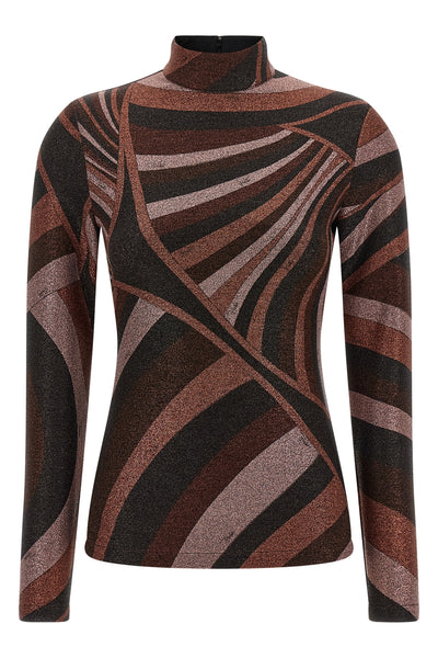 the pucci jersey defines a tight silhouette through a sophisticated processing i