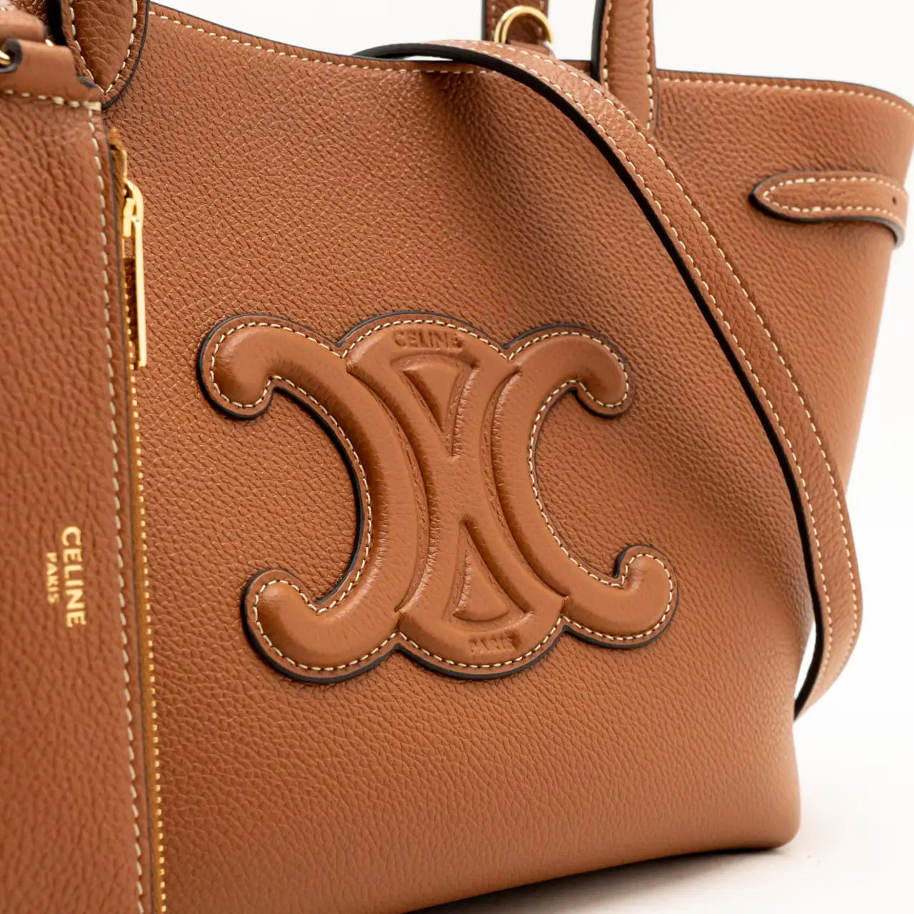 Anais Mini Cabas Triomphe Leather Tote