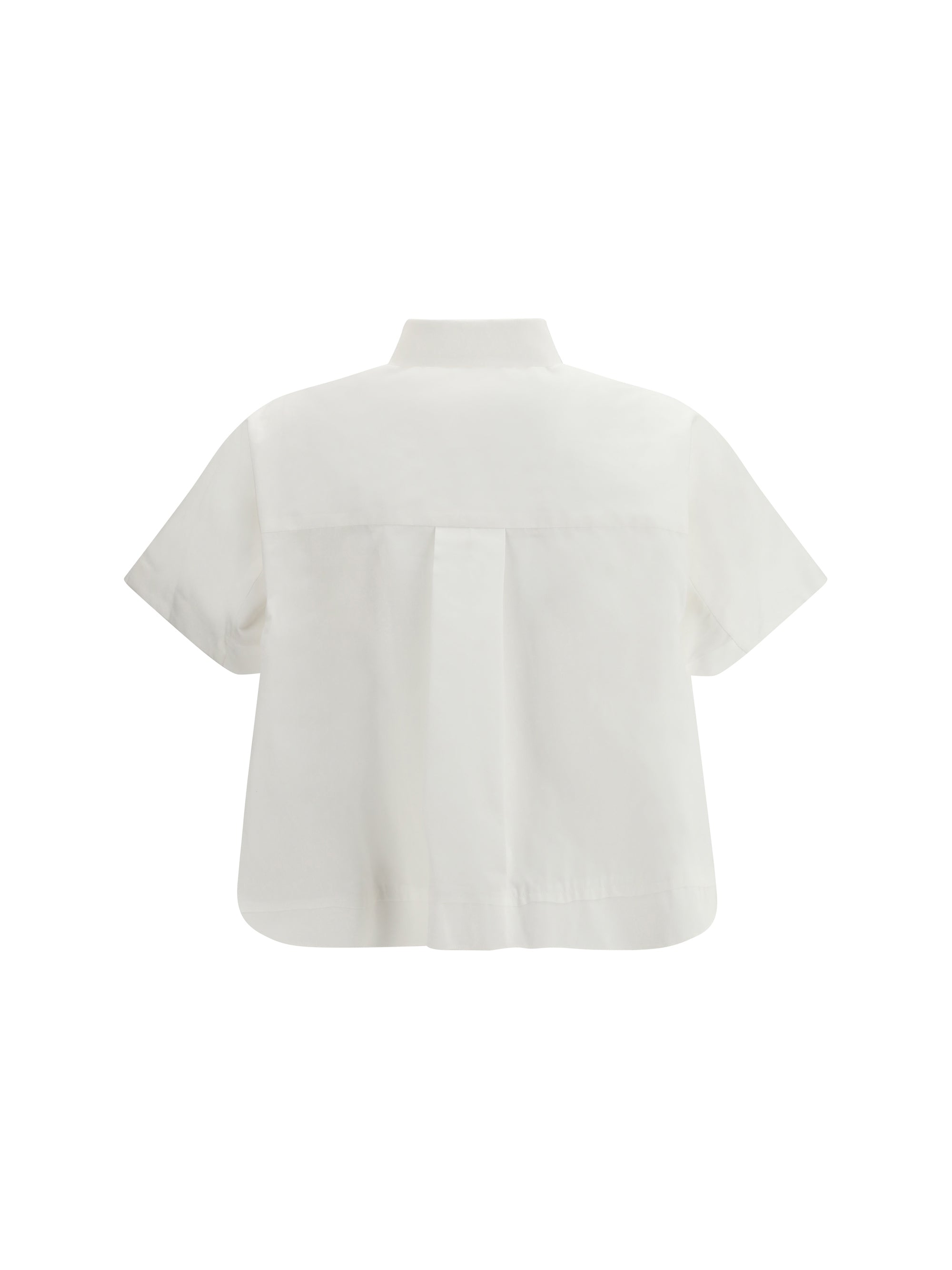 SACAI 1 cropped cotton shirt