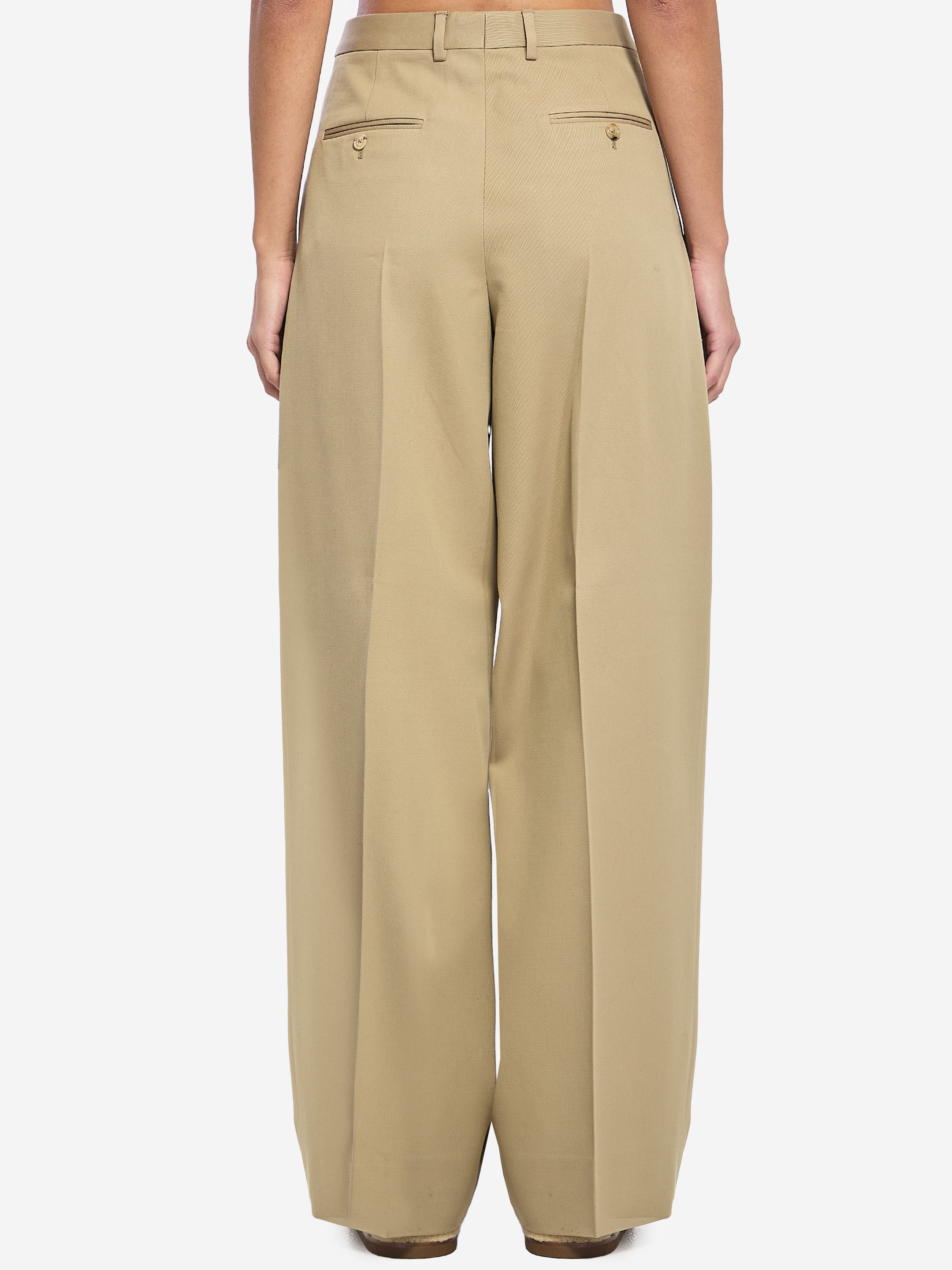 CELINE 36 pleated cotton trousers