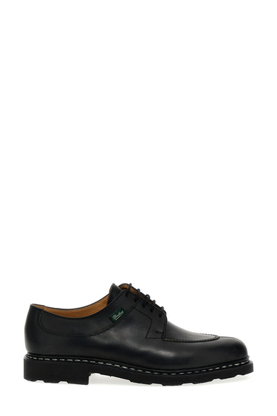 plexiglas leather lace up shoes