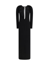 MARINE SERRE 36 draped jersey long dress