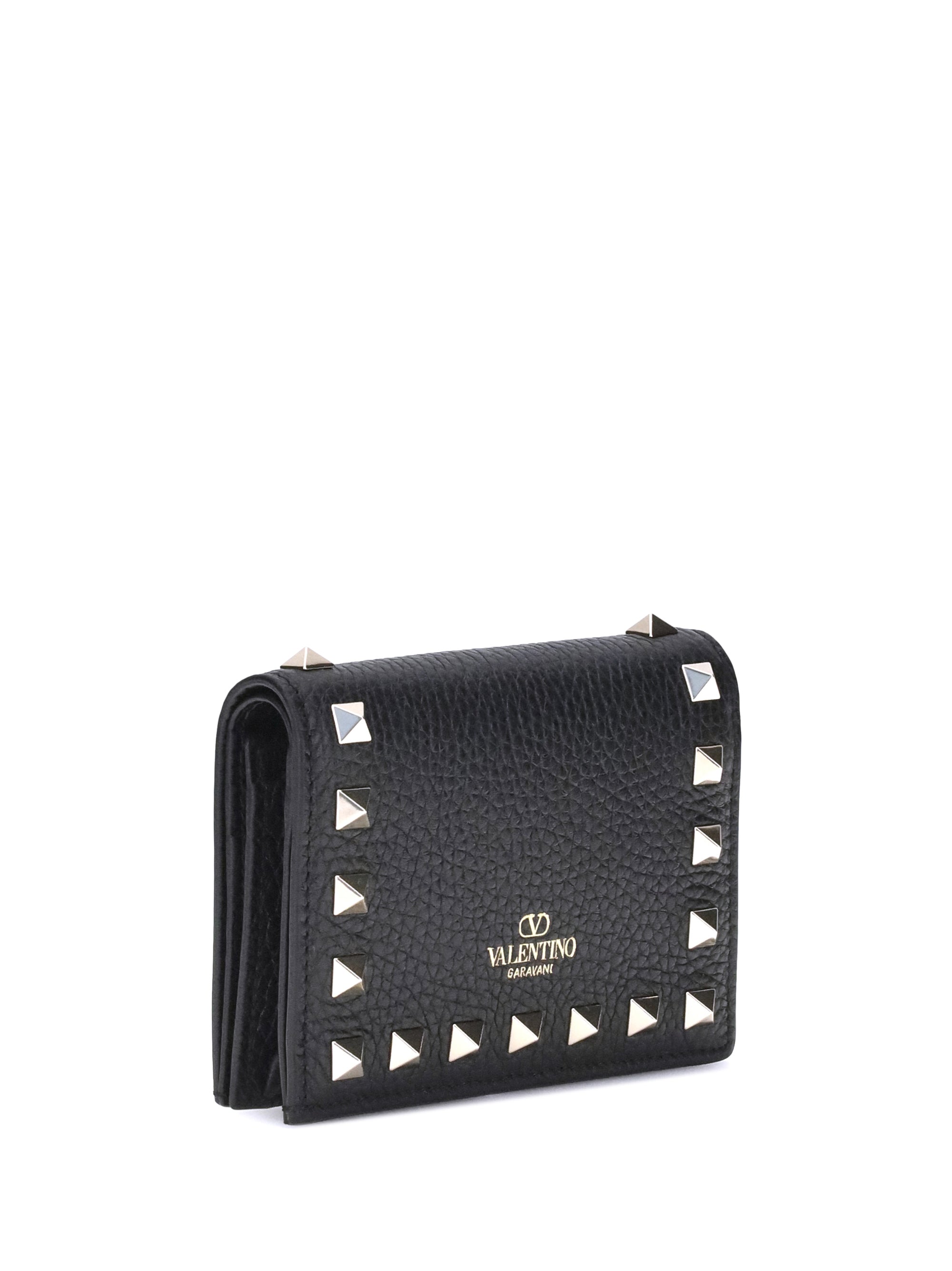 rockstud leather wallet