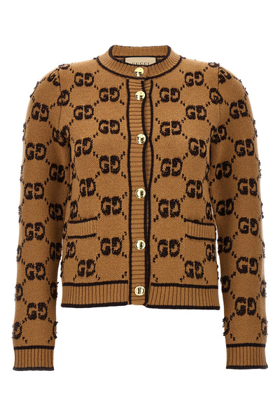 bouclè tweed wool cardigan