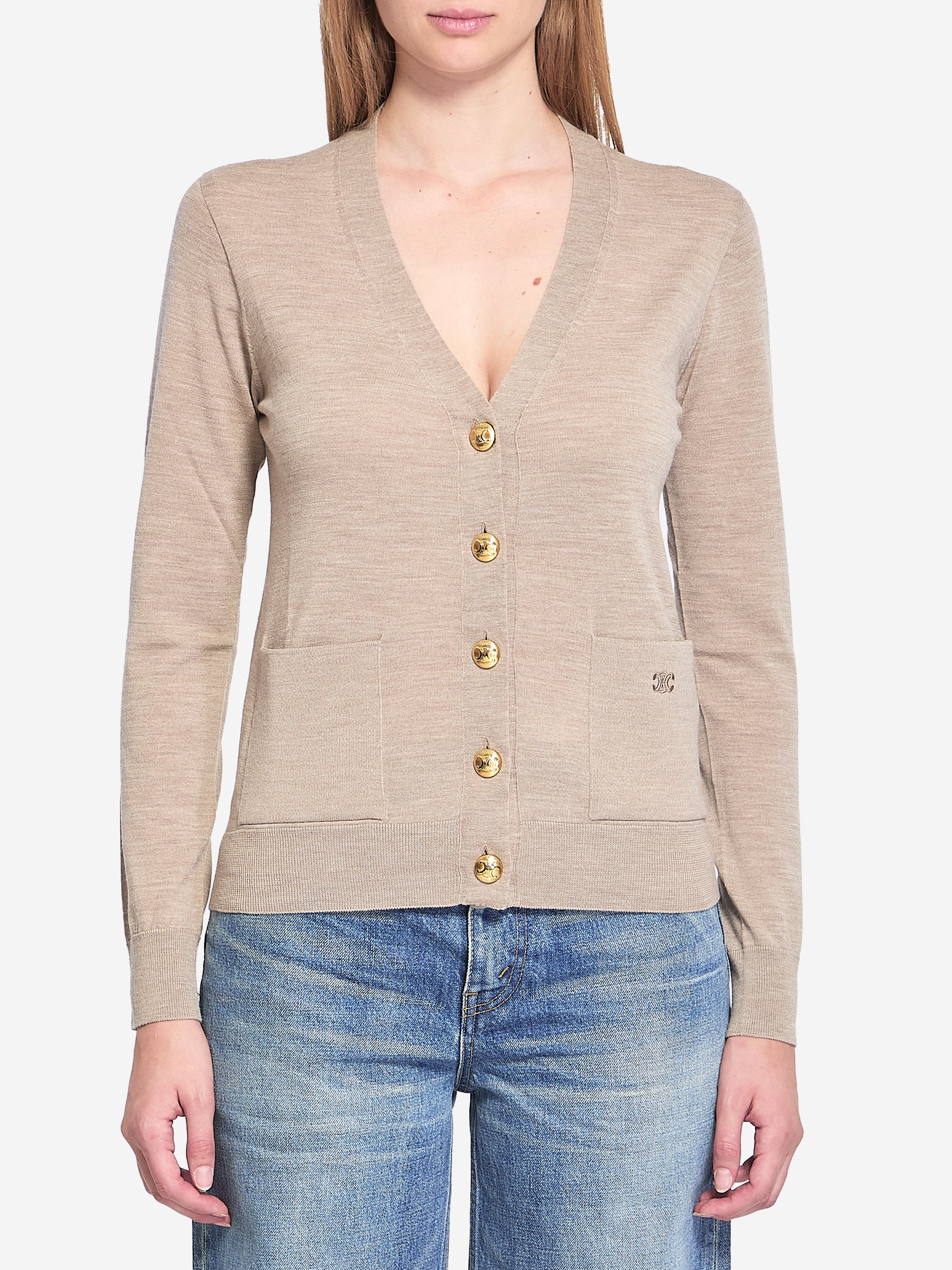 CELINE XS triomphe cardigan