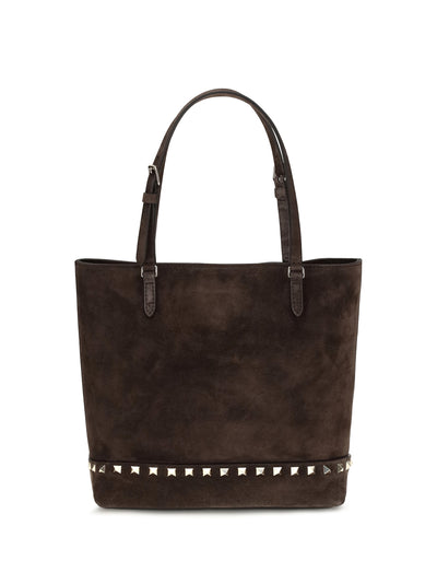 small rockstud suede tote bag