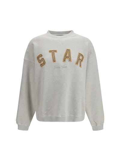 sweatshirt crewneck in cotton with contrasting logo