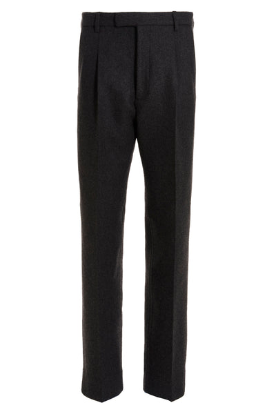 dark gray cashmere and wool pants