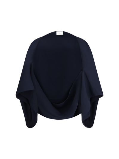 draped mid-length sweatshirt