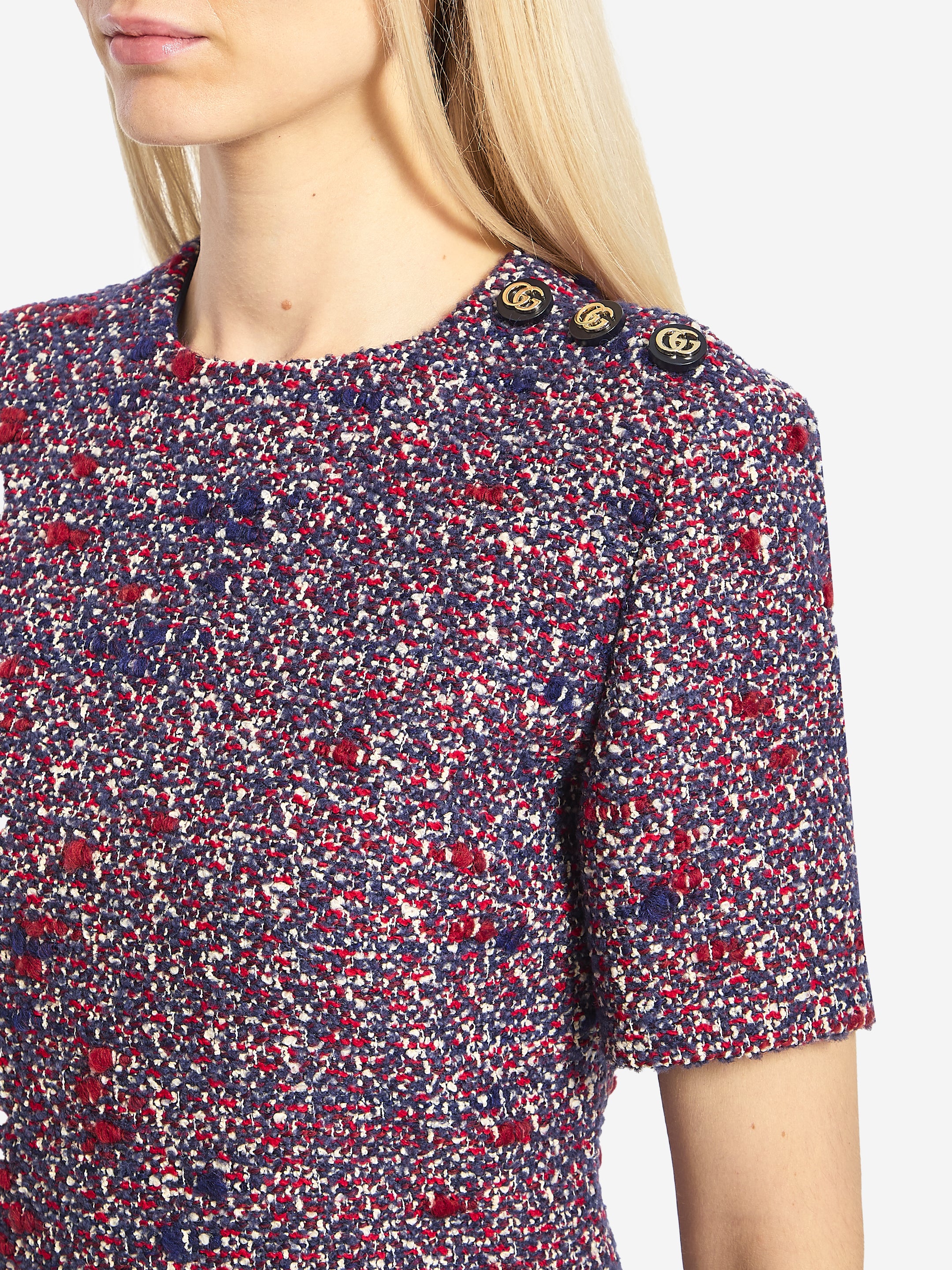 GUCCI 42 wool bouclé dress