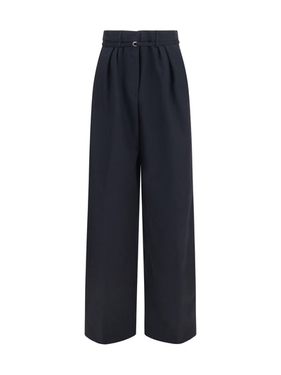 wide-leg pants with drawstring