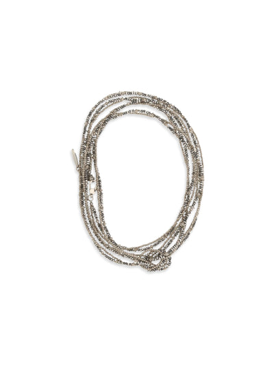 hematite and sterling silver 925 wrap bracelet