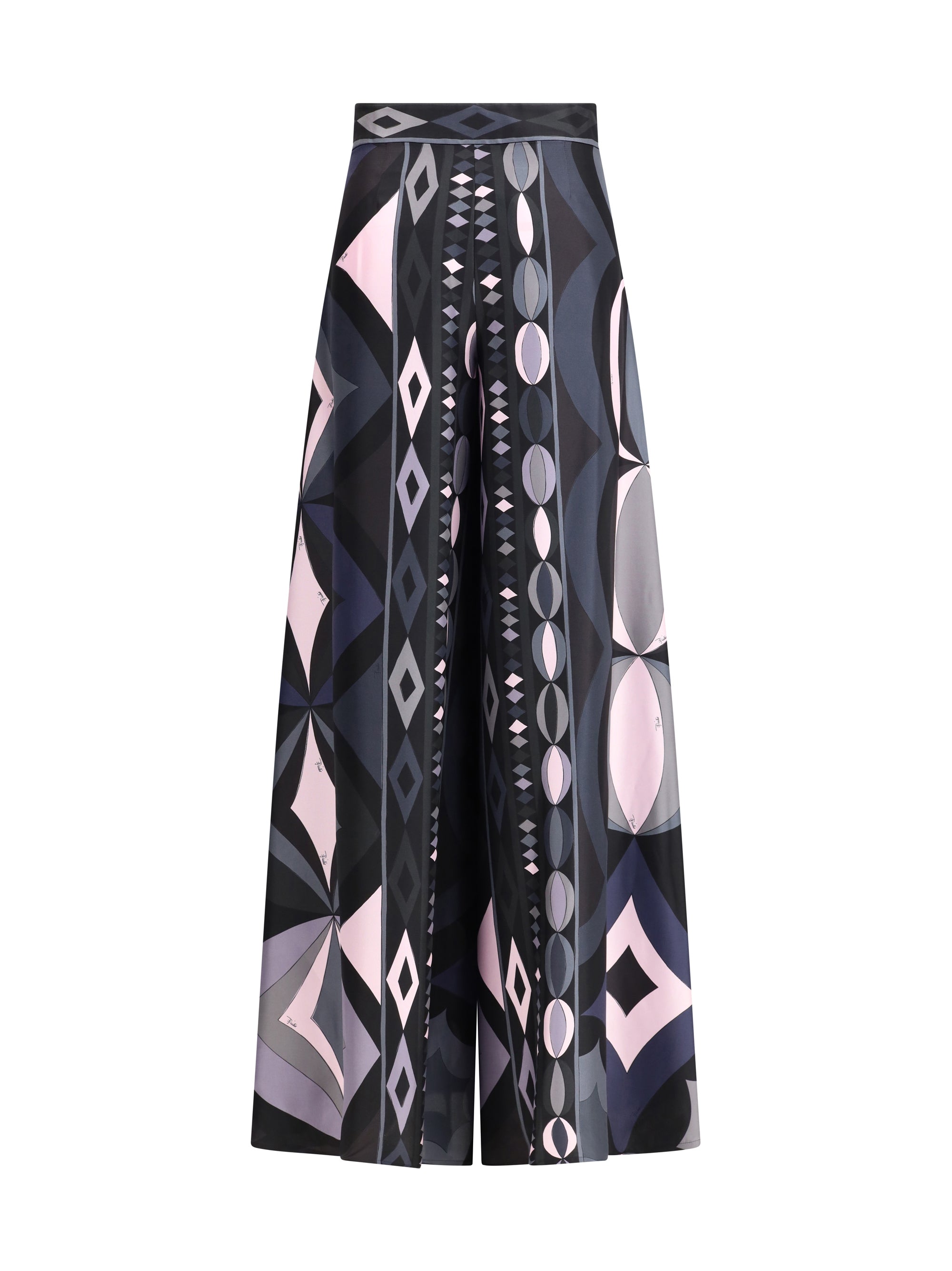 PUCCI 40 silk wide leg pants