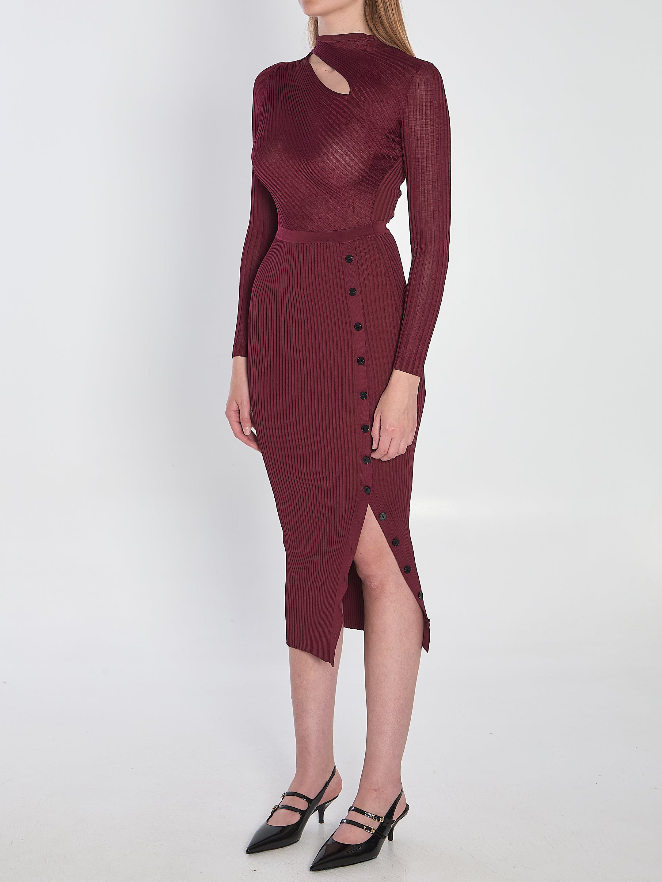 SELF PORTRAIT M midi dress with cut-out
