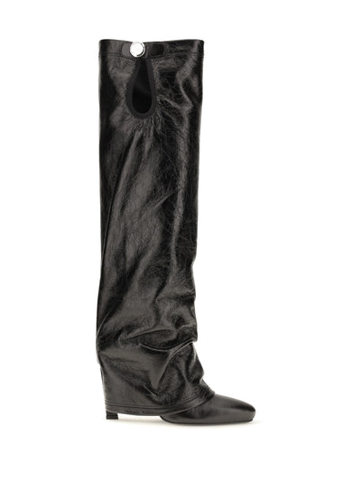 knee-high eco-leather boots