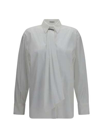 shirt with monili embellishment