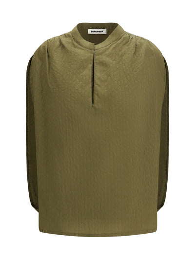 tracy textured gathered blouse