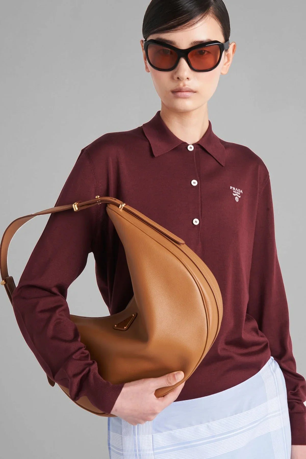 Arque Large Leather Shoulder Bag