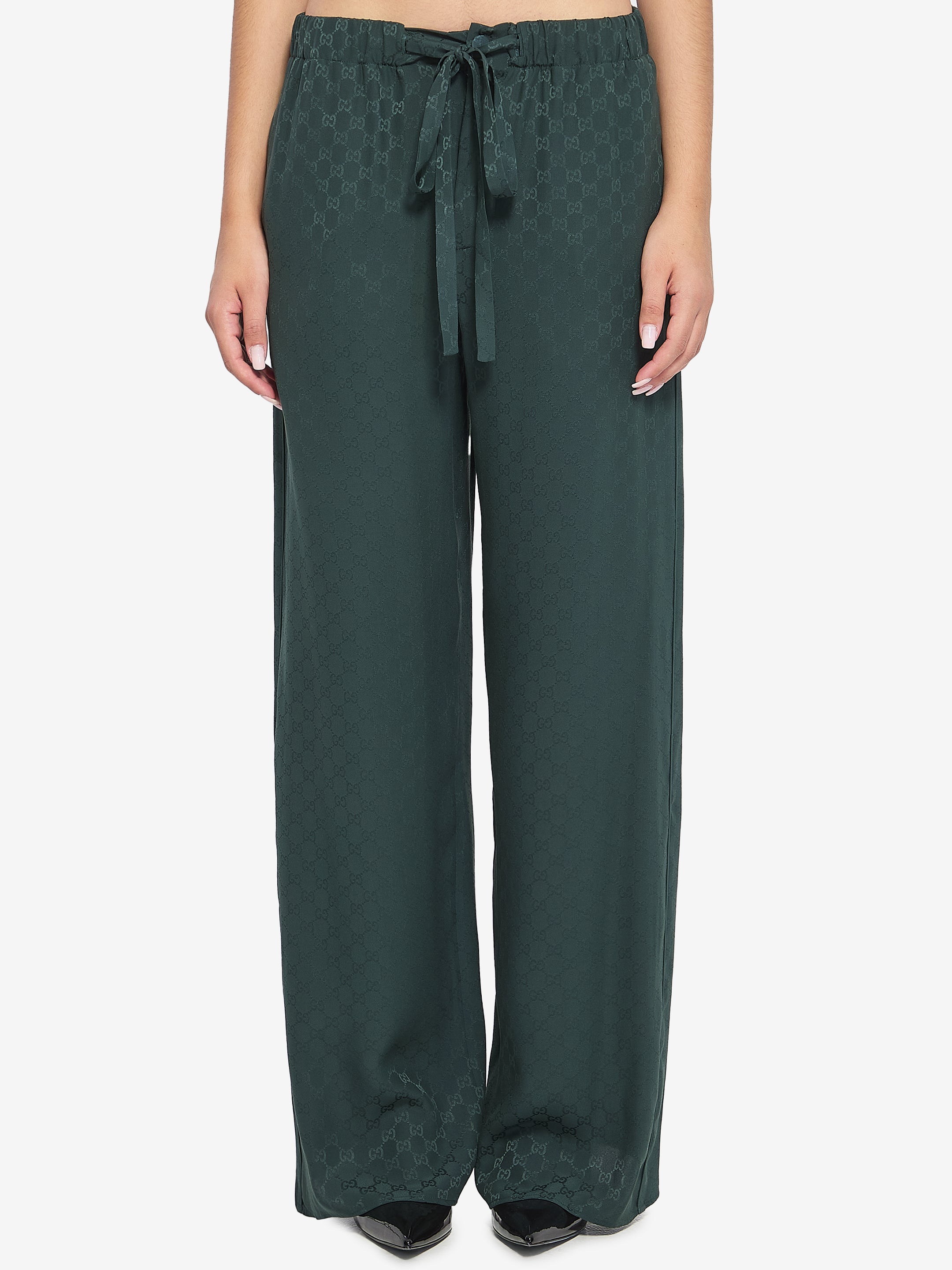 GUCCI 40 silk jogger pants