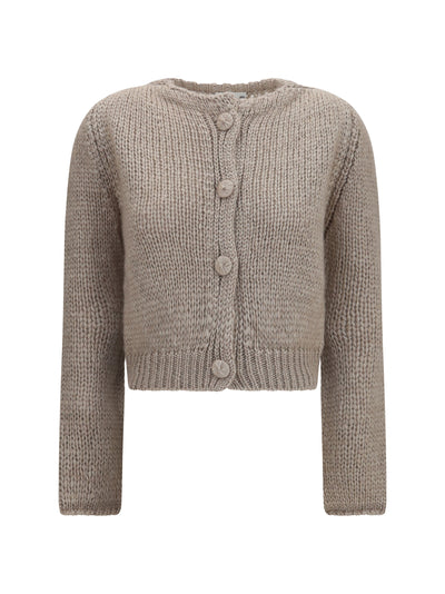 chunky knit cardigan with buttons