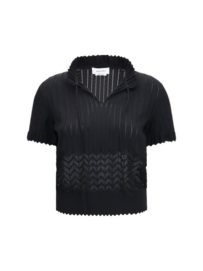 open-knit t-shirt
