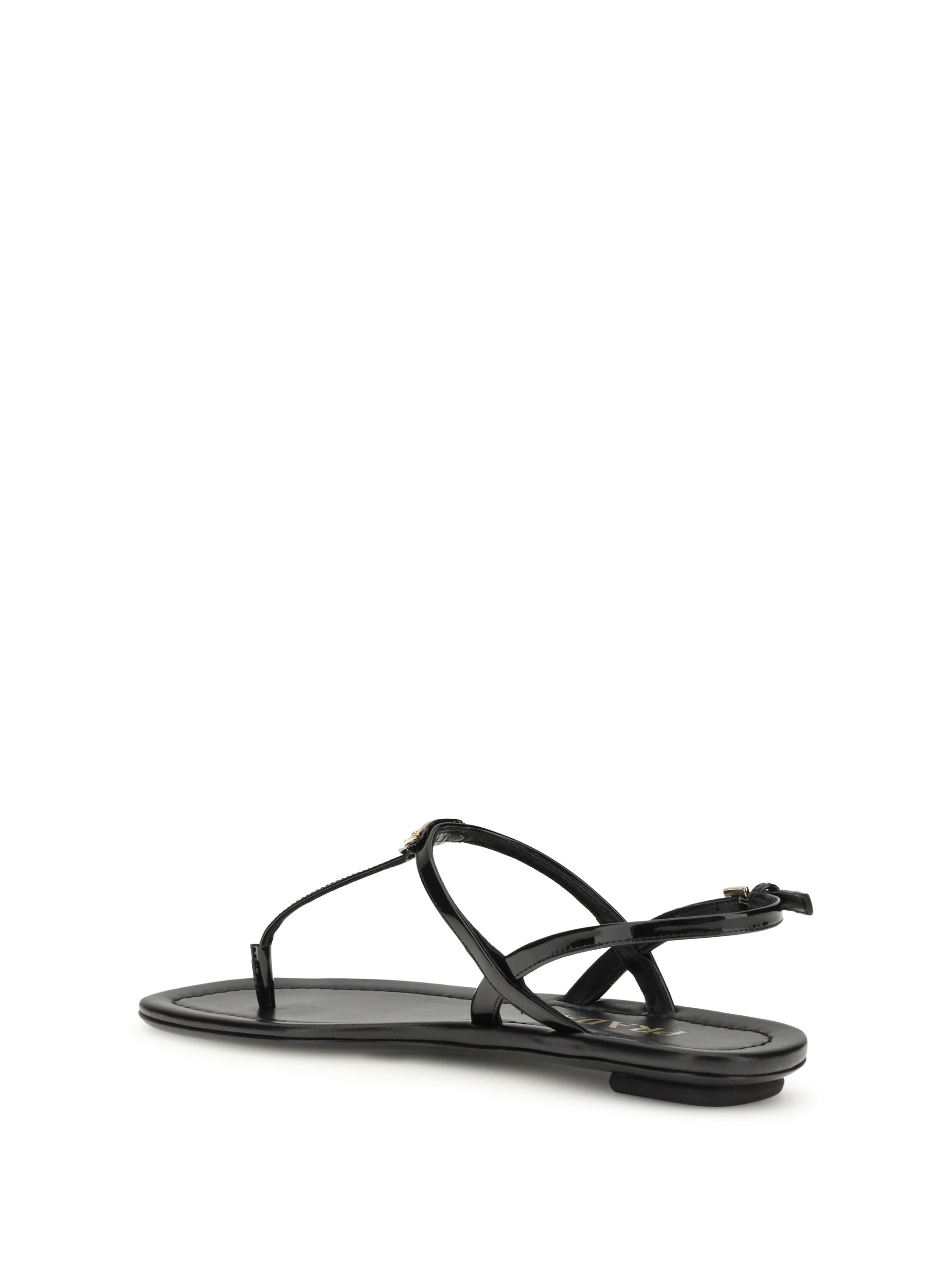 PRADA 36 leather flip-flop sandals