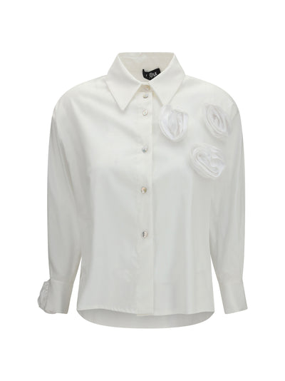 shirt with appliqué roses