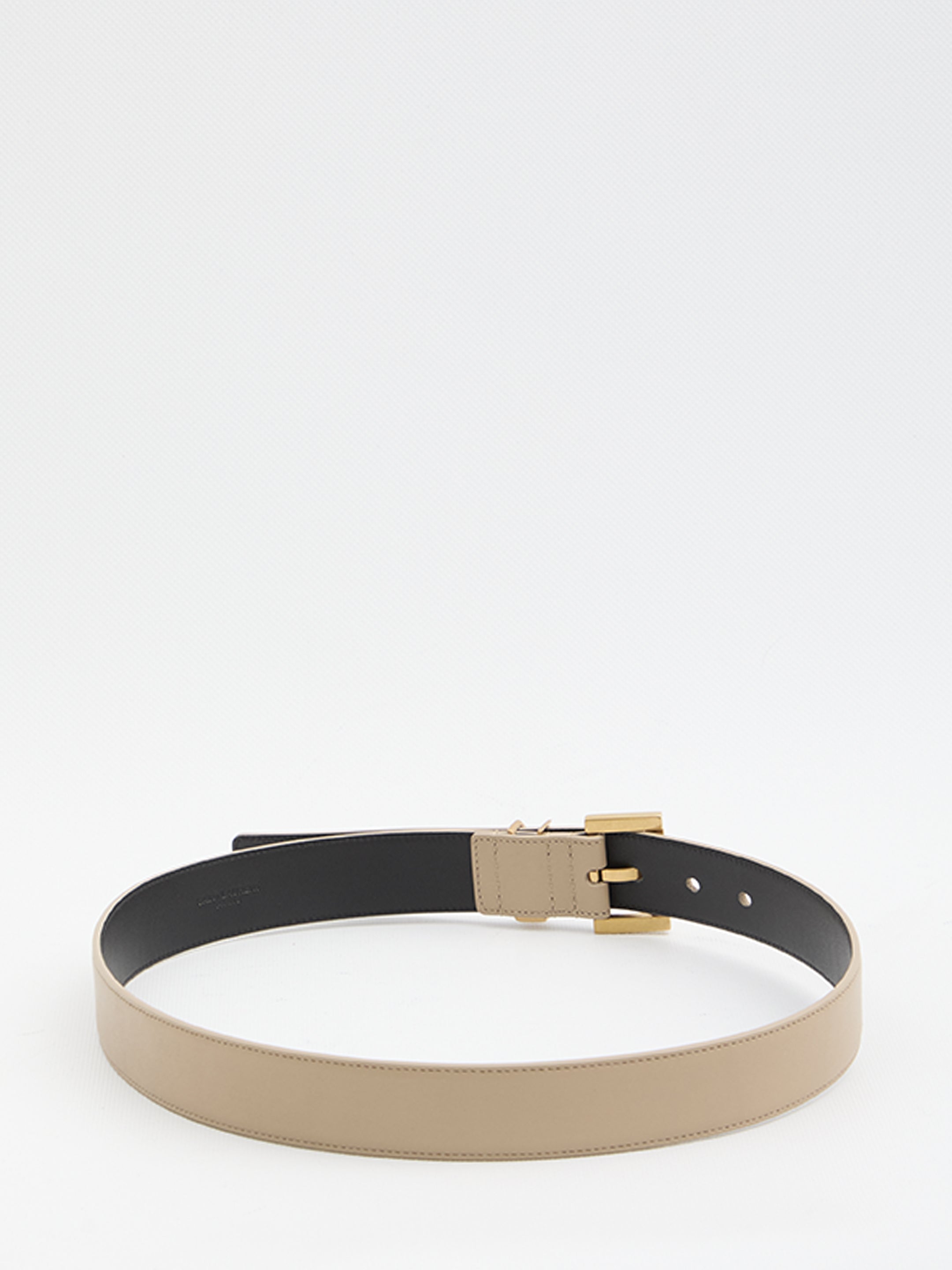 SAINT LAURENT 70 cassandre belt with square buckle