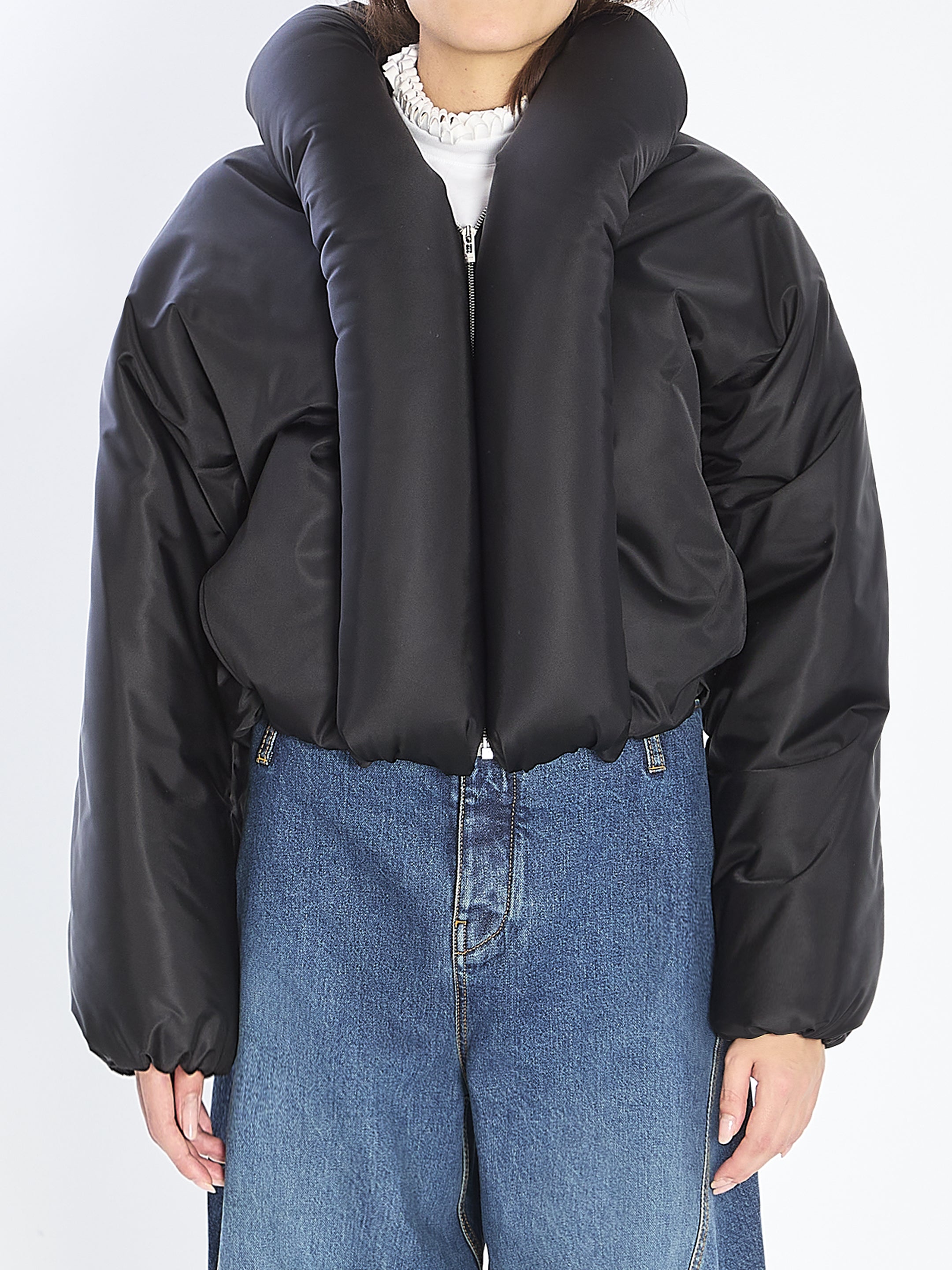 ALAIA 36 padded bomber jacket in taffetà