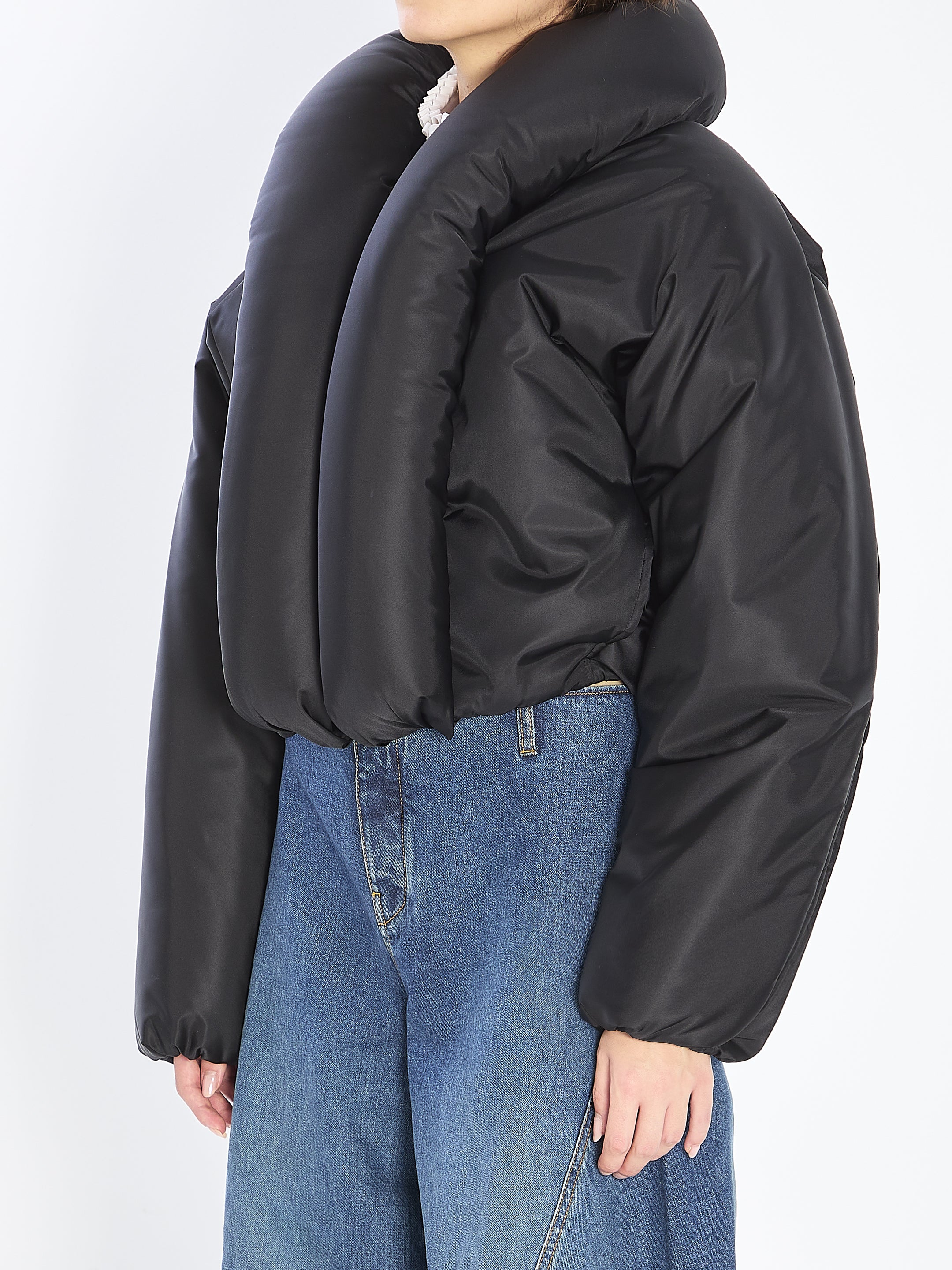 ALAIA 36 padded bomber jacket in taffetà