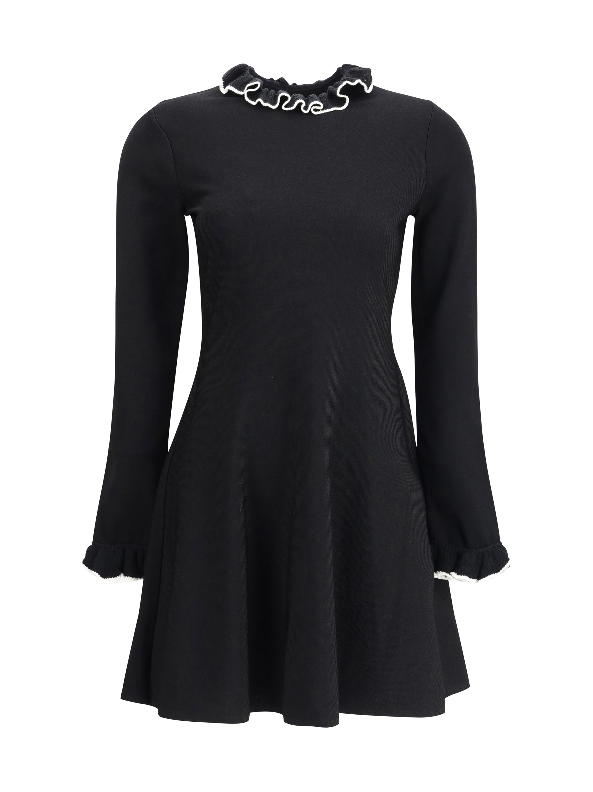 VALENTINO L knit dress with volants
