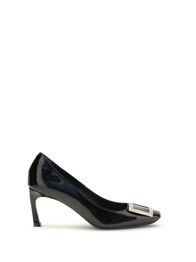 patent leather trompette pumps