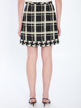 VALENTINO GARAVANI 40 macro check tweed mini skirt