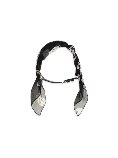 double-wrap skull scarf bracelet