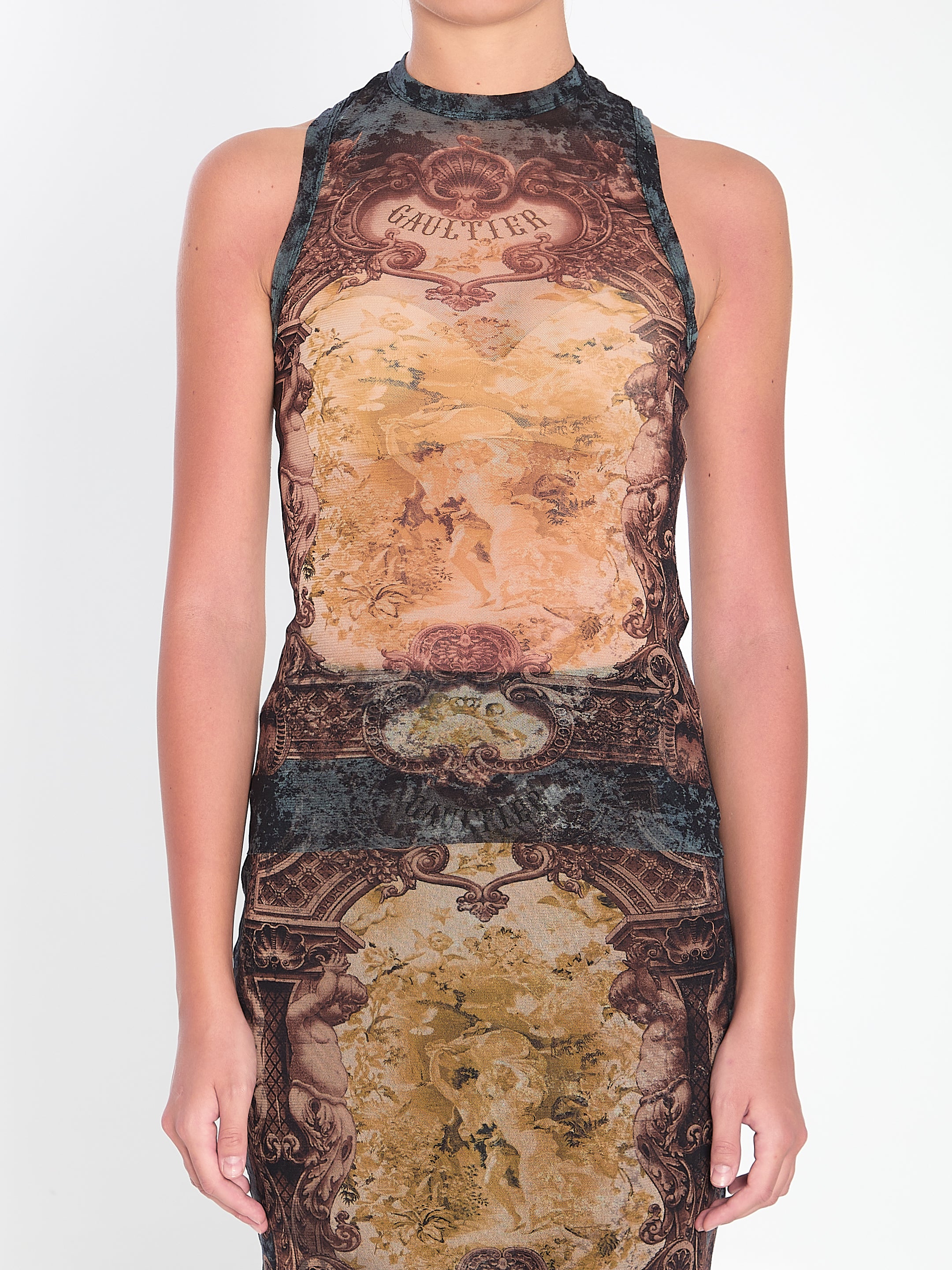 JEAN PAUL GAULTIER M médaillon tank top