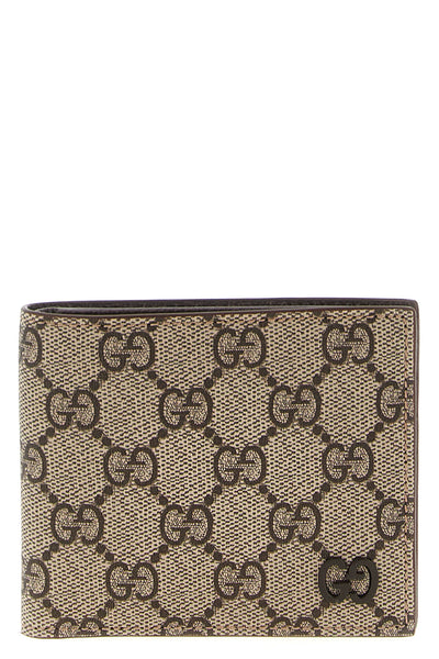 bi-fold wallet in gg supreme fabric