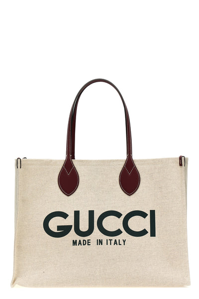 gucci canvas shopping bag