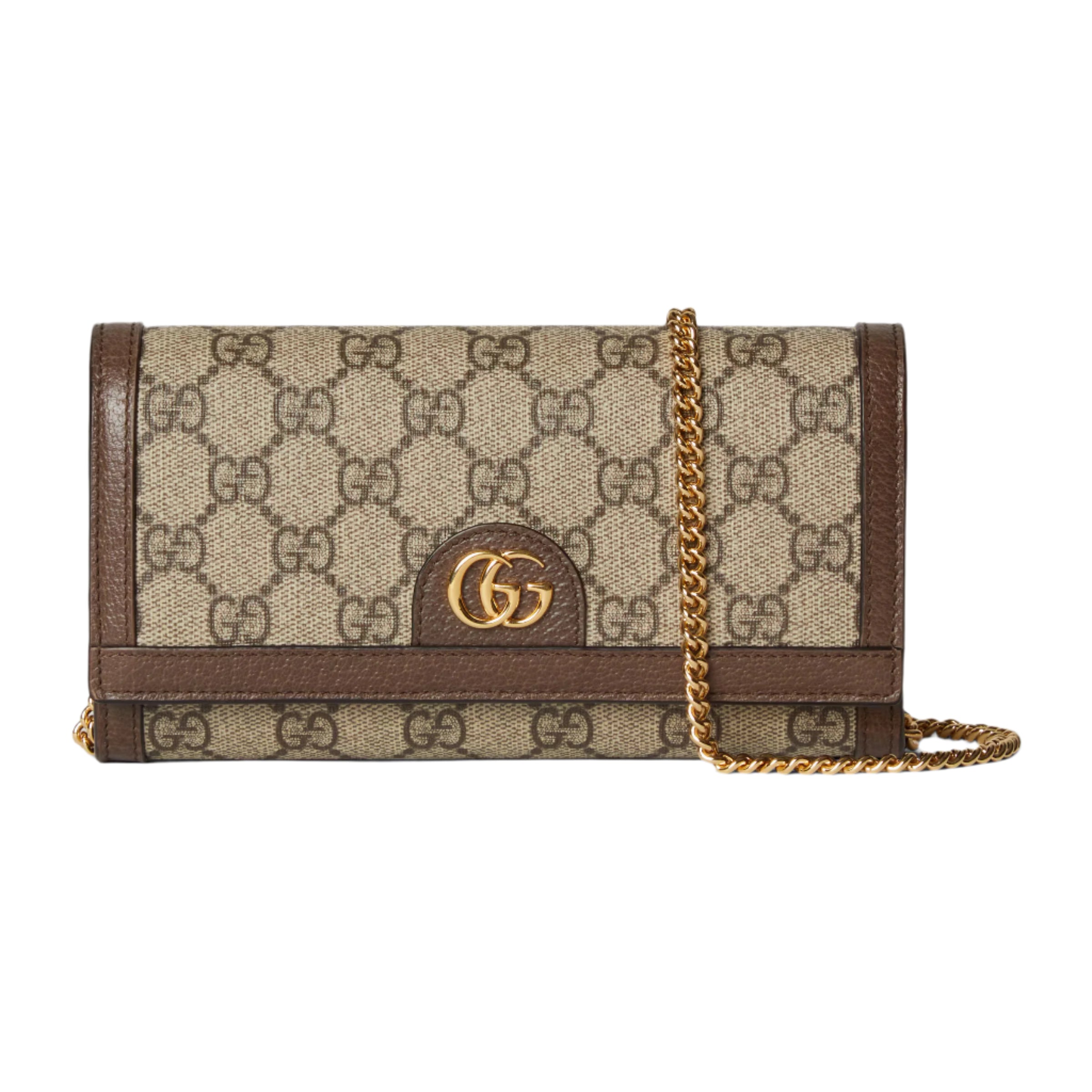 GUCCI GG Supreme Ophidia Chain Wallet – Beige