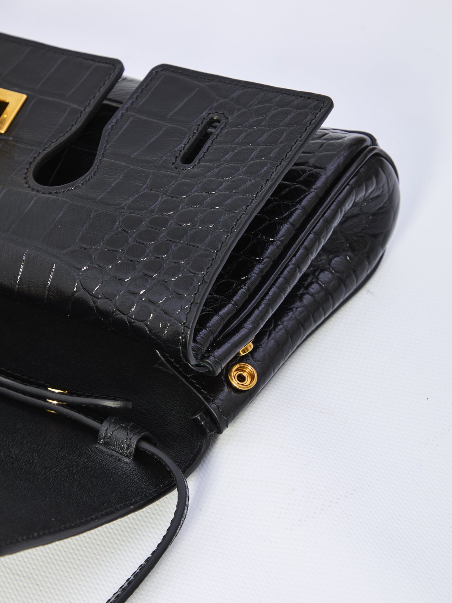 BALENCIAGA OS bel air small clutch with shoulder strap