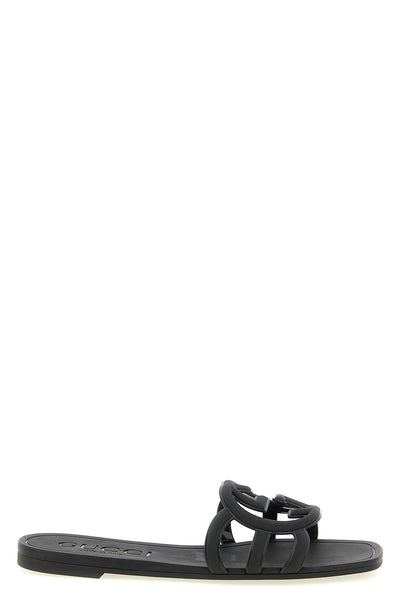 sandals - gucci lido line in rubber
