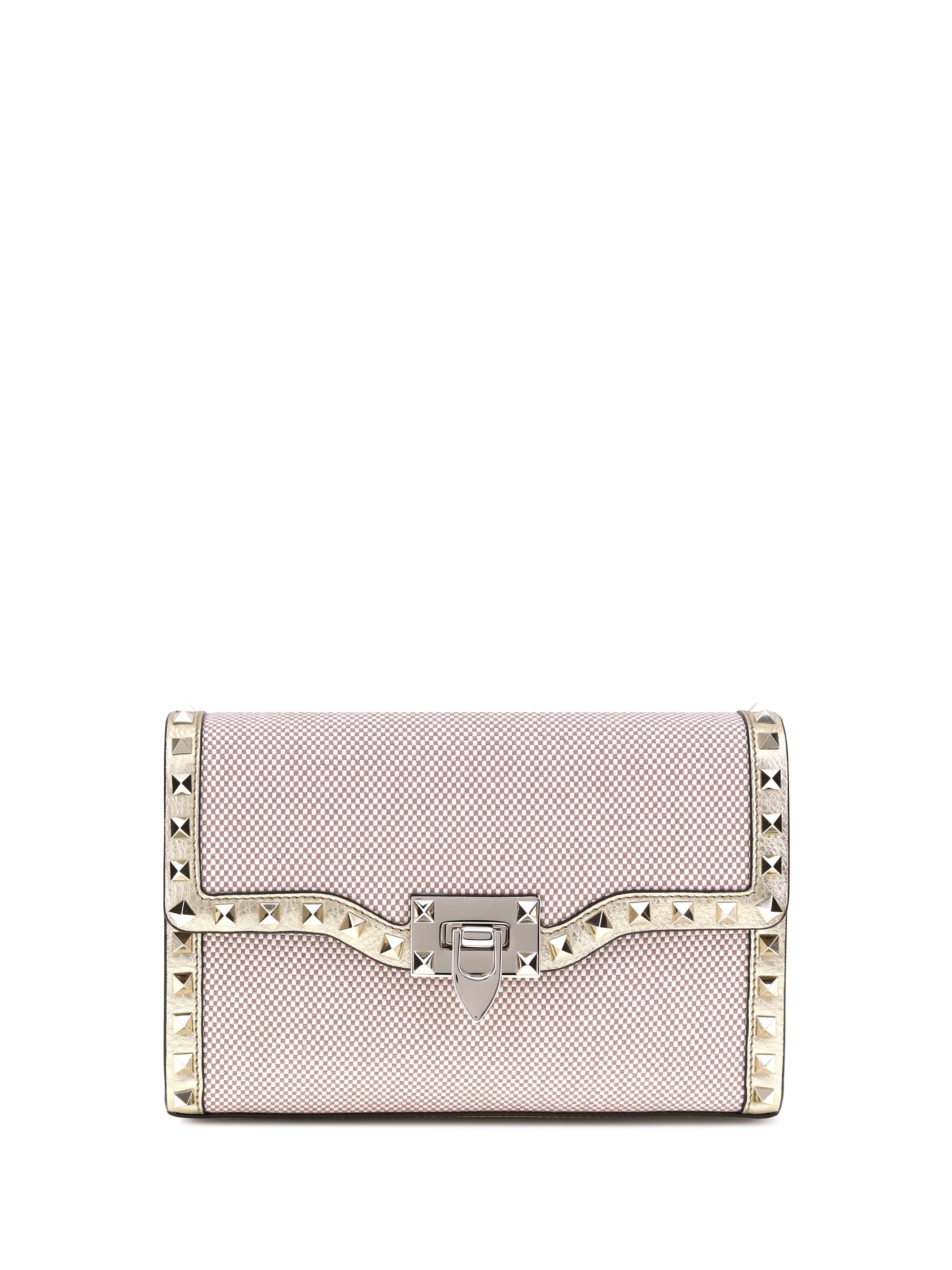 VALENTINO GARAVANI OS small canvas rockstud shoulder bag