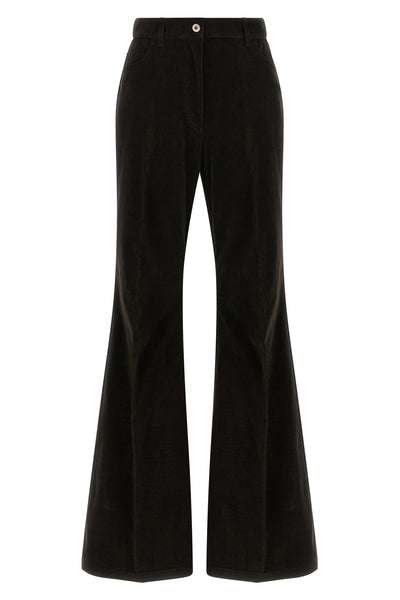 striped velvet trousers