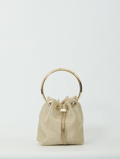 champagne mesh bon bon bag