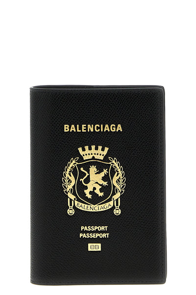 semi-matte textured calf leather passport holder