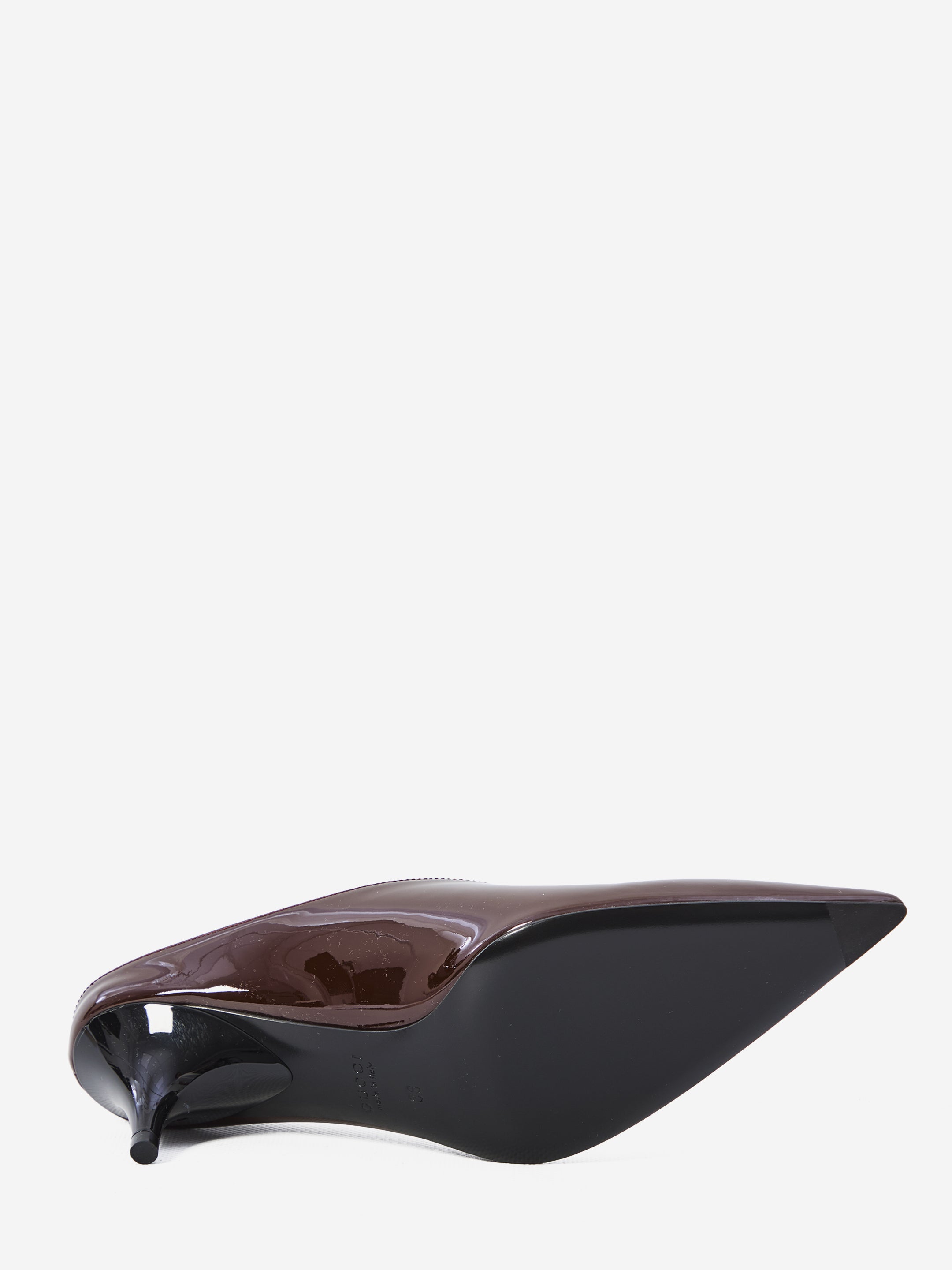 GUCCI 36 sabot 97 in glossy patent leather