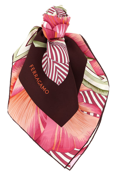 brezza print pure silk twill scarf