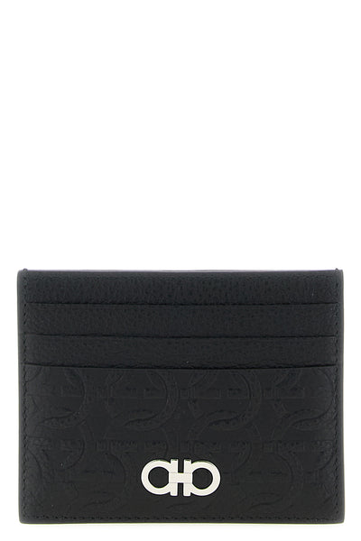 hammered calf leather card holder