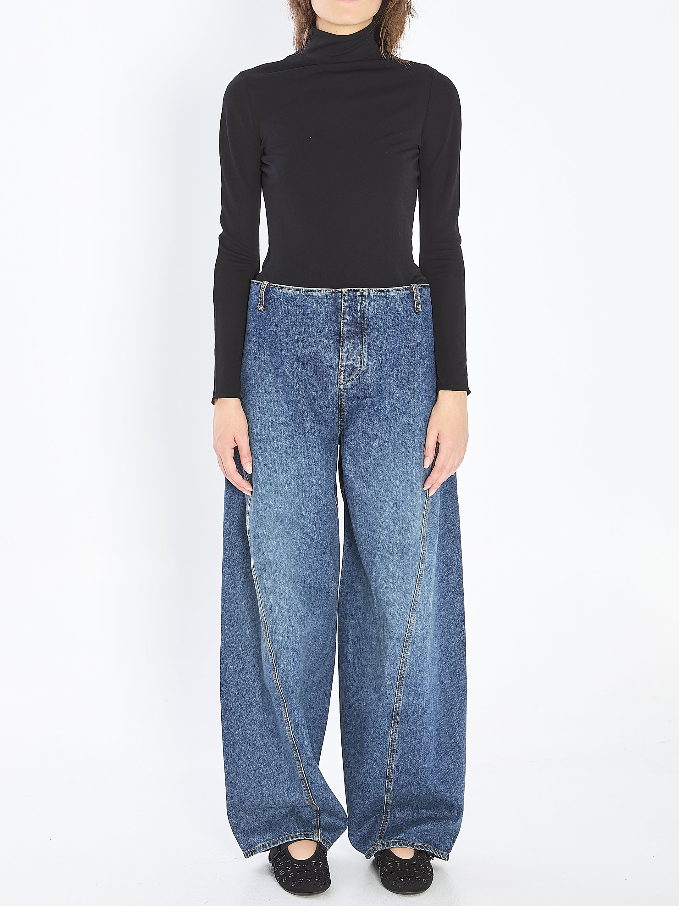 ALAIA 36 fluid jersey bodysuit with heart cut-out